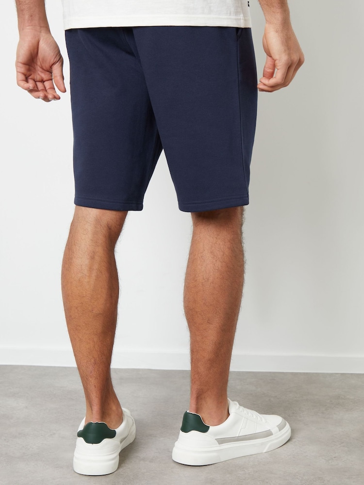 Threadbare Navy Knee Length Fleece Sweat Shorts - Image 2 of 5