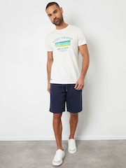 Threadbare Navy Knee Length Fleece Sweat Shorts - Image 3 of 5