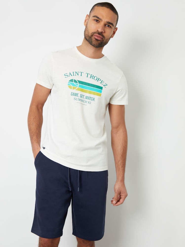Marineblau - Threadbare Knielange Sweat-Shorts aus Fleece - Bild 5 von 5 Marineblau - Threadbare Knielange Sweat-Shorts aus Fleece - Bild 5 von 5