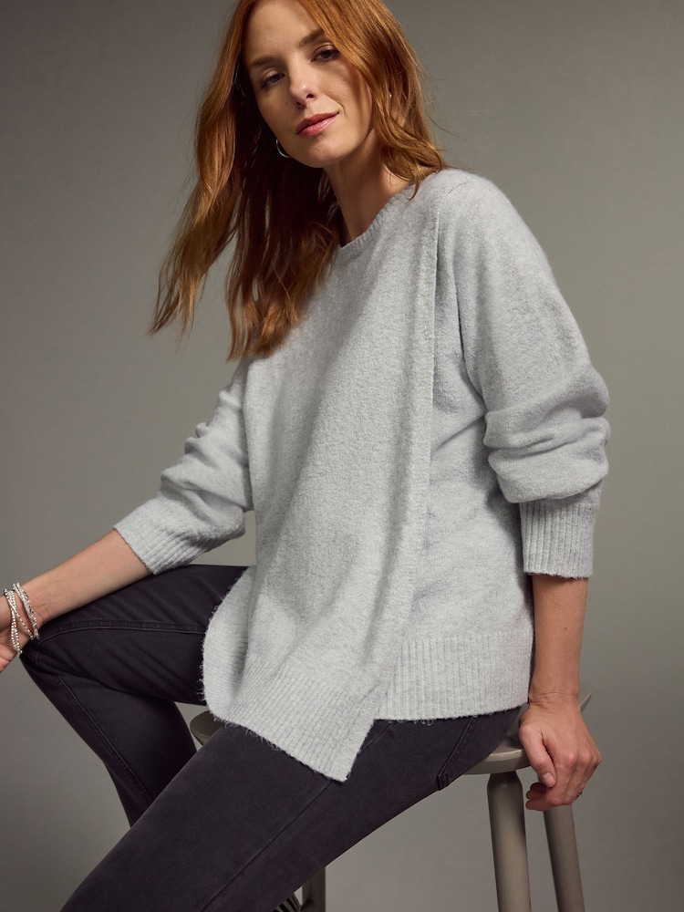 Grey Maternity Nursing Jumper - Image 1 of 8