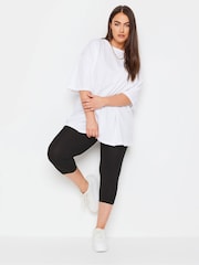 Yours Curve Black Cycling 2 Pack Leggings - Image 2 of 4