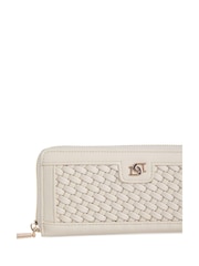 Dune London Cream Large Kefalonia Woven Zip Around Purse - Image 5 of 6