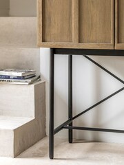 Gallery Home Smoked Dalry 2 Door Cocktail Cabinet - Image 5 of 8