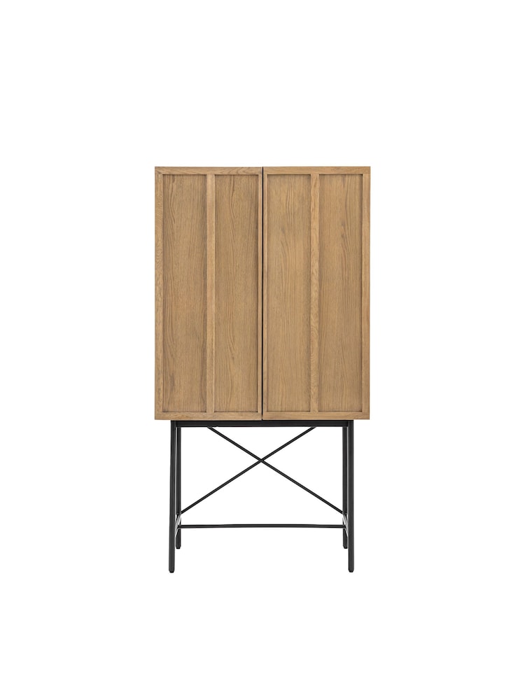 Gallery Home Smoked Dalry 2 Door Cocktail Cabinet - Image 8 of 8