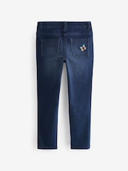 Blue Denim Butterfly Sequin Skinny Jeans (3-16yrs) - Image 6 of 8