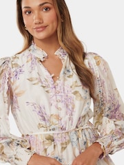 Forever New White Petite Caterina Printed Mini Skater Dress - Image 2 of 5