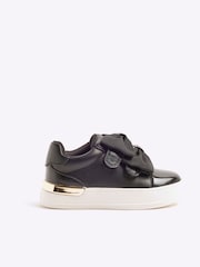 River Island Black Girls Velcro Bow Trainers - Image 1 of 4