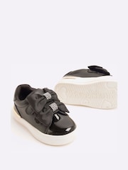River Island Black Girls Velcro Bow Trainers - Image 4 of 4
