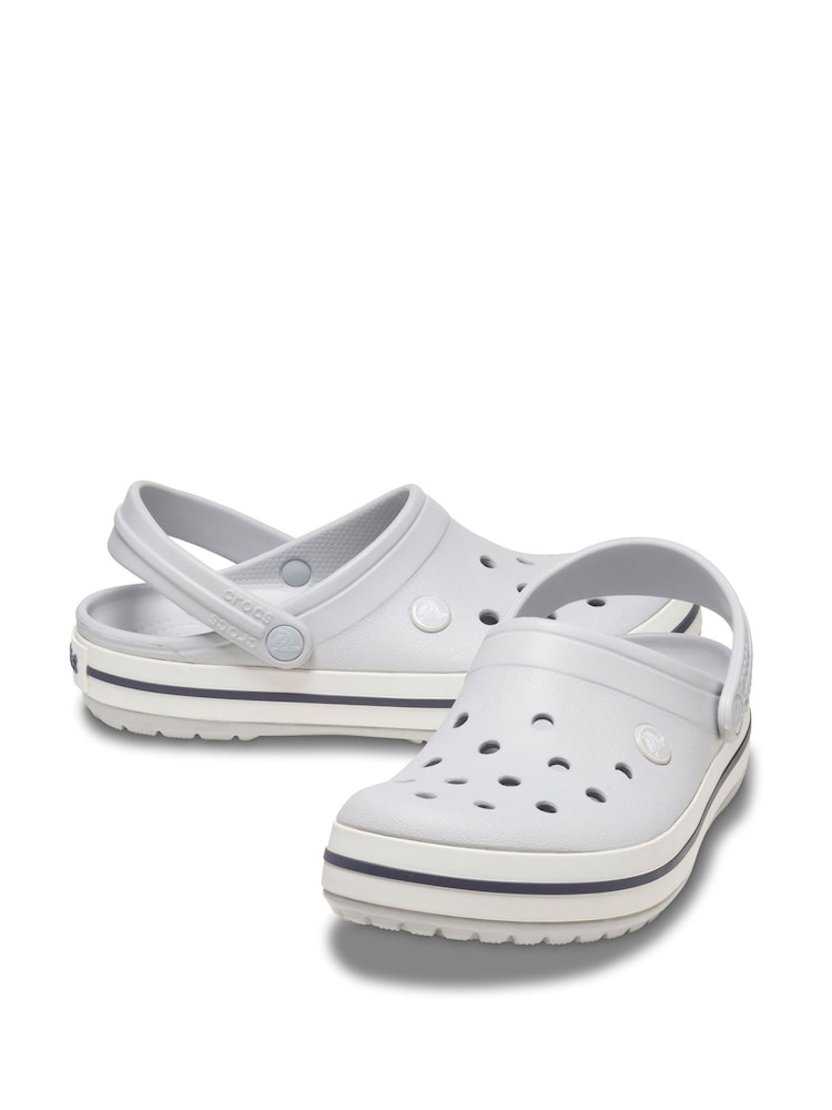 Crocs Grey Adults Crocband Clogs - Image 3 of 6