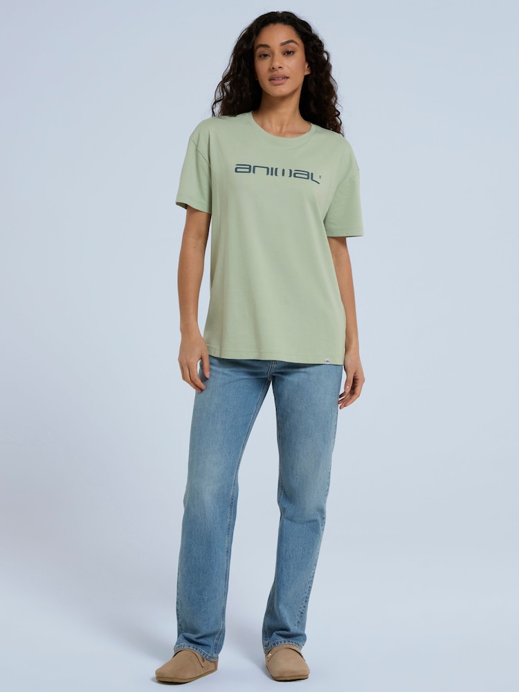 Verde - Tricou Animal pentru femei Leena Boxy 100% bumbac - Image 3 of 8
