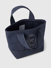 Gap Navy Blue DÔEN Vegan Suede Logo Tote Bag - Image 2 of 3