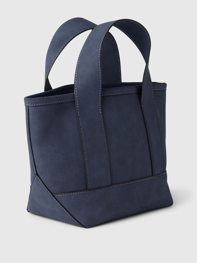 Gap Navy Blue DÔEN Vegan Suede Logo Tote Bag - Image 3 of 3