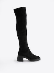 Black Forever Comfort® Over The Knee Sock Boots - Image 4 of 7