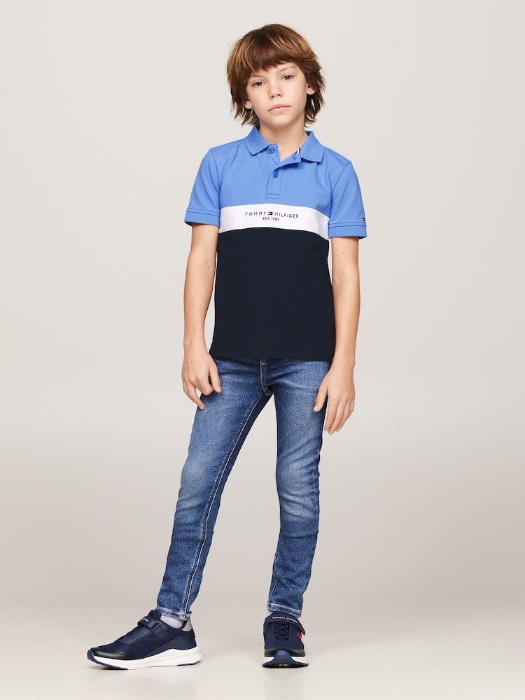 modra - Tommy Hilfiger z izrazitim barvnim vzorcem Polo Top - Slika 2 iz 6