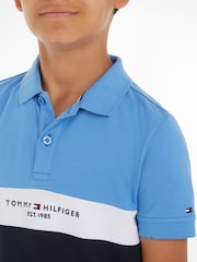 modra - Tommy Hilfiger z izrazitim barvnim vzorcem Polo Top - Slika 3 iz 6