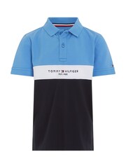 modra - Tommy Hilfiger z izrazitim barvnim vzorcem Polo Top - Slika 4 iz 6