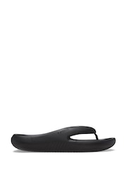 Crocs Black Mellow Recovery Flip Flops - Image 1 of 4