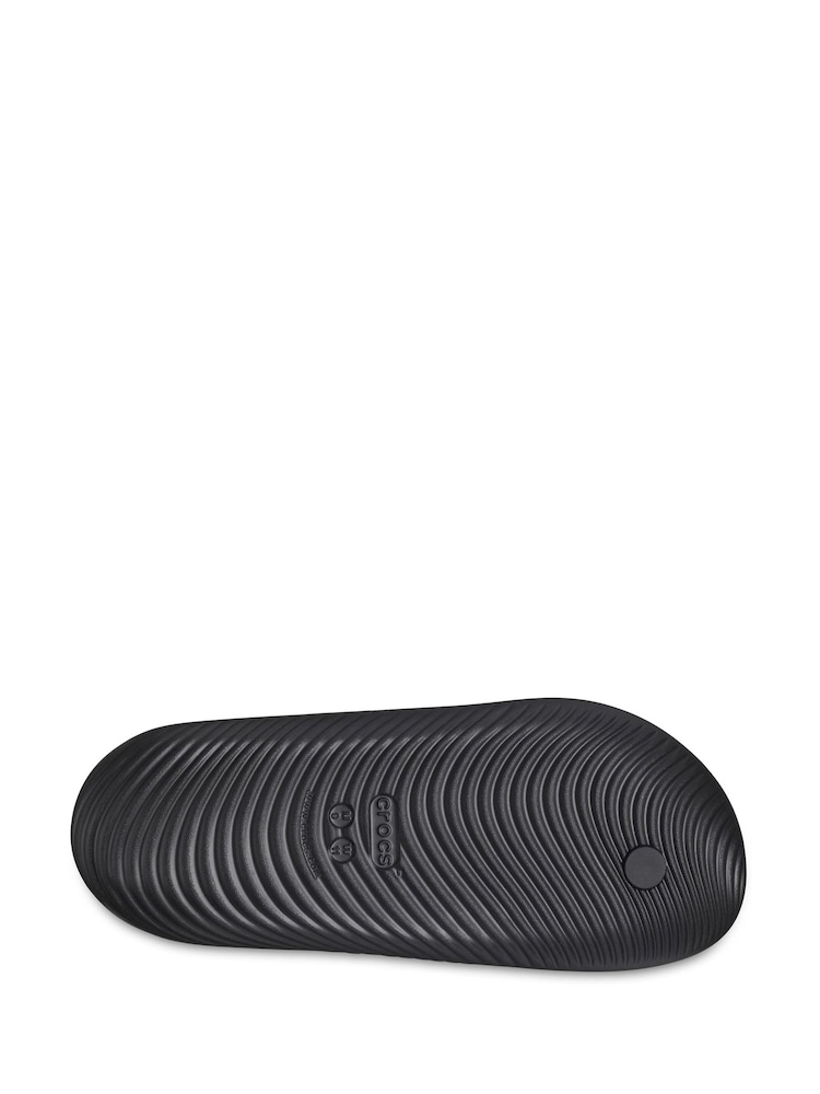 Crocs Black Mellow Recovery Flip Flops - Image 3 of 4