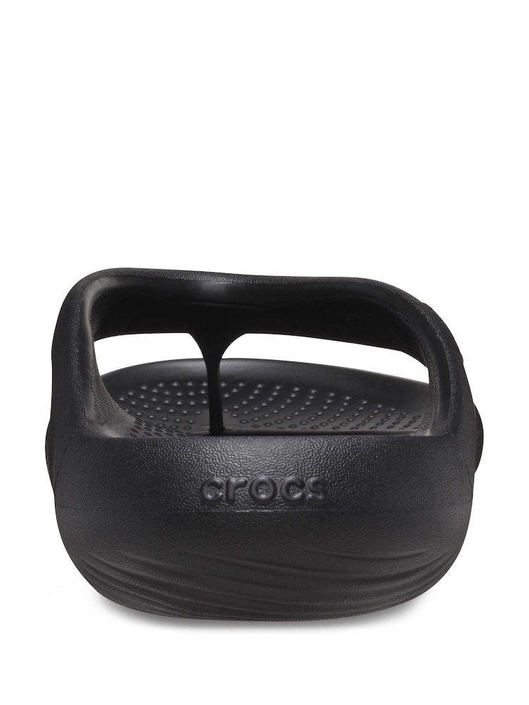 Crocs Black Mellow Recovery Flip Flops - Image 4 of 4