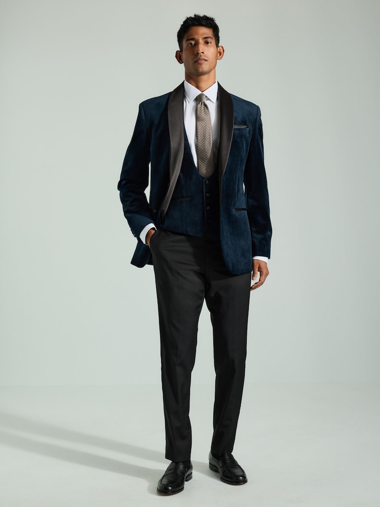 Bleu marine - Gilet en velours - Image 3 of 9