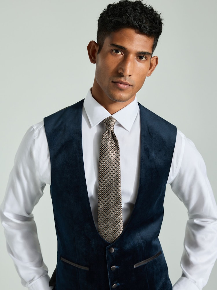 Bleu marine - Gilet en velours - Image 4 of 9