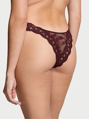 Victoria's Secret Burgundy Purple Lace Brazilian Knickers - Image 2 of 4