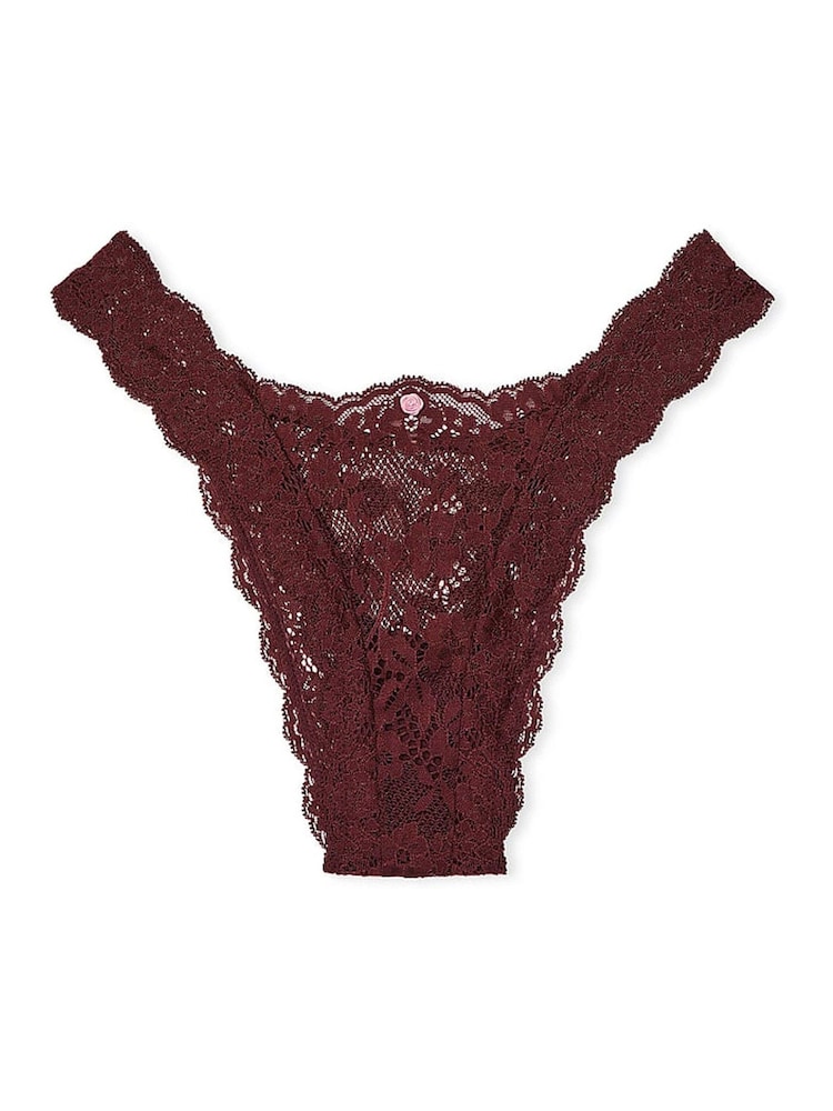Victoria's Secret Burgundy Purple Lace Brazilian Knickers - Image 4 of 4 Victoria's Secret Burgundy Purple Lace Brazilian Knickers - Image 4 of 4