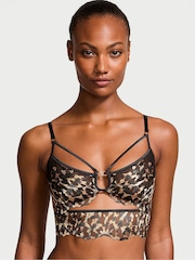 Victoria's Secret Black Leopard Bralette Embroidered Bra - Image 1 of 3