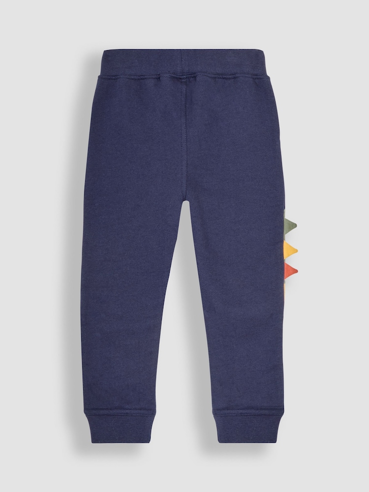 JoJo Maman Bébé Navy Blue TRex Appliqué Pet in Pocket Joggers - Image 2 of 4