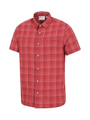 Mountain Warehouse Red 100% Organic Cotton Holiday Mens Short Sleeve Shirt - Image 4 of 5