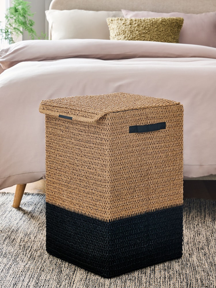 Light Natural Bronx Woven Laundry Basket Hamper - Image 1 of 4