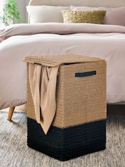 Light Natural Bronx Woven Laundry Basket Hamper - Image 2 of 4