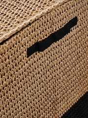 Light Natural Bronx Woven Laundry Basket Hamper - Image 3 of 4