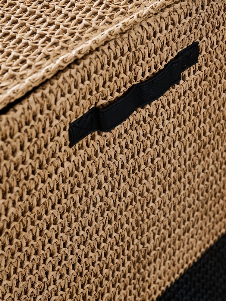 Light Natural Bronx Woven Laundry Basket Hamper - Image 3 of 4