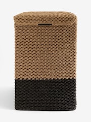 Light Natural Bronx Woven Laundry Basket Hamper - Image 4 of 4