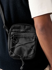 Black Nylon Bungee Cord Cross-Body Bag - Image 2 of 7