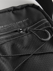 Black Nylon Bungee Cord Cross-Body Bag - Image 6 of 7