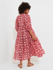 Joe Browns Red Oversized Floral Smock Dress - Image 3 of 5