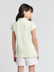 Verde - U.S. Polo Assn. Polo de algodón 100% con mangas casquillo para niña - Imagen 3 de 6