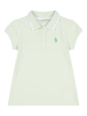 Verde - U.S. Polo Assn. Polo de algodón 100% con mangas casquillo para niña - Imagen 5 de 6
