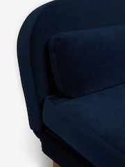 Soft Velvet Navy Blue Palma Double Sofa Bed - Image 11 of 12