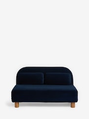 Soft Velvet Navy Blue Palma Double Sofa Bed - Image 8 of 12