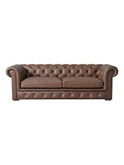 Halo Brown Gainsborough Leather 3 Seater Sofa - Image 14 of 14