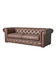 Halo Brown Gainsborough Leather 3 Seater Sofa - Image 6 of 14