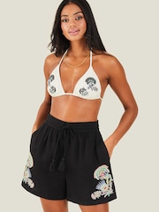 Accessorize Black Embroidered Shorts - Image 1 of 4