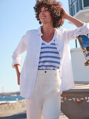 FatFace Breton Blue Stripe Knitted Tank - Image 1 of 10
