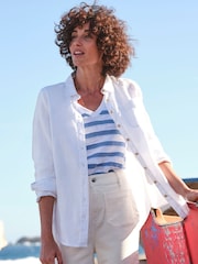 FatFace Breton Blue Stripe Knitted Tank - Image 6 of 10