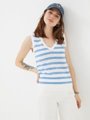 FatFace Breton Blue Stripe Knitted Tank - Image 7 of 10