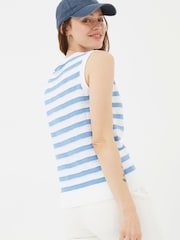 FatFace Breton Blue Stripe Knitted Tank - Image 8 of 10