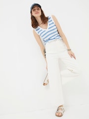 FatFace Breton Blue Stripe Knitted Tank - Image 9 of 10